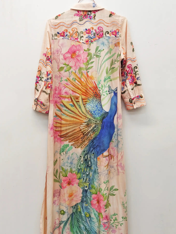 Beauty Mark Embroidered Maxi Duster/Shirt Dress-Dress-Aratta-Shop with Bloom West Boutique, Women's Fashion Boutique, Located in Houma, Louisiana