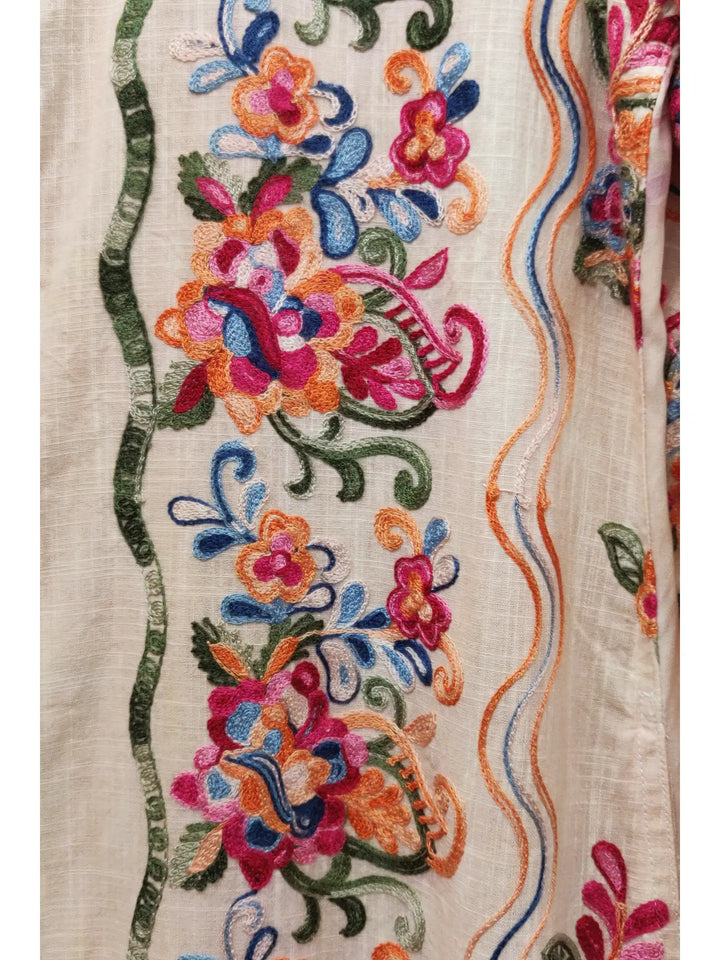 Beauty Mark Embroidered Maxi Duster/Shirt Dress-Dress-Aratta-Shop with Bloom West Boutique, Women's Fashion Boutique, Located in Houma, Louisiana