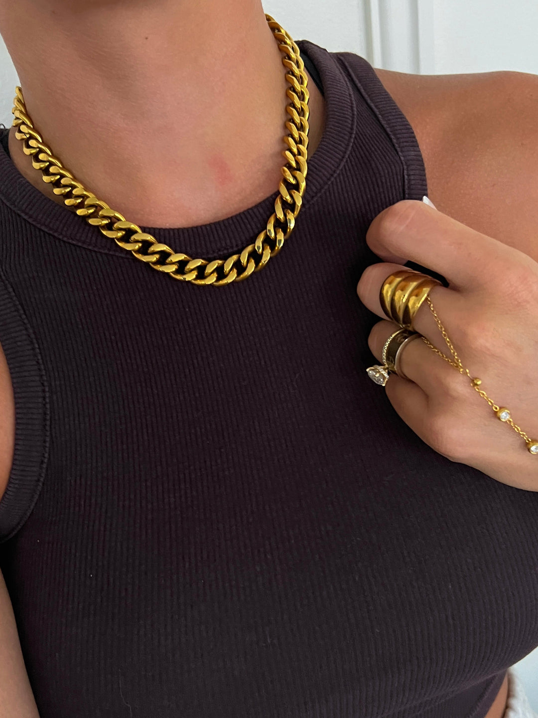 CHUNKY GOLD NECKLACE-Necklace-Chansuttpearls-Shop with Bloom West Boutique, Women&