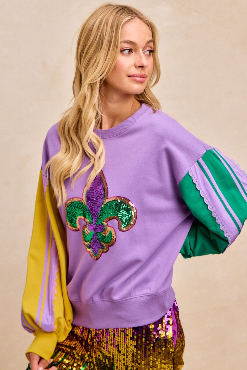 Krewe of Mardi Gras Top PREORDER-Tops-Bibi-Shop with Bloom West Boutique, Women's Fashion Boutique, Located in Houma, Louisiana