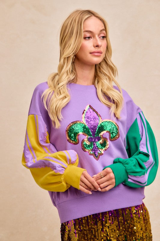 Krewe of Mardi Gras Top PREORDER-Tops-Bibi-Shop with Bloom West Boutique, Women's Fashion Boutique, Located in Houma, Louisiana