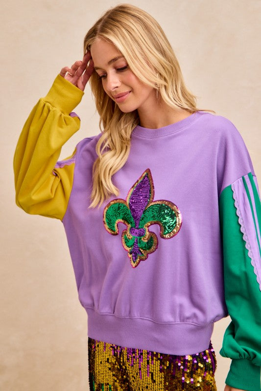 Krewe of Mardi Gras Top PREORDER-Tops-Bibi-Shop with Bloom West Boutique, Women's Fashion Boutique, Located in Houma, Louisiana