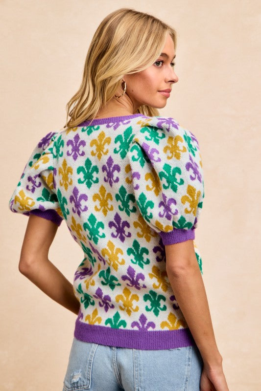 Krewe of Aquarius Top PREORDER-Tops-Bibi-Shop with Bloom West Boutique, Women's Fashion Boutique, Located in Houma, Louisiana