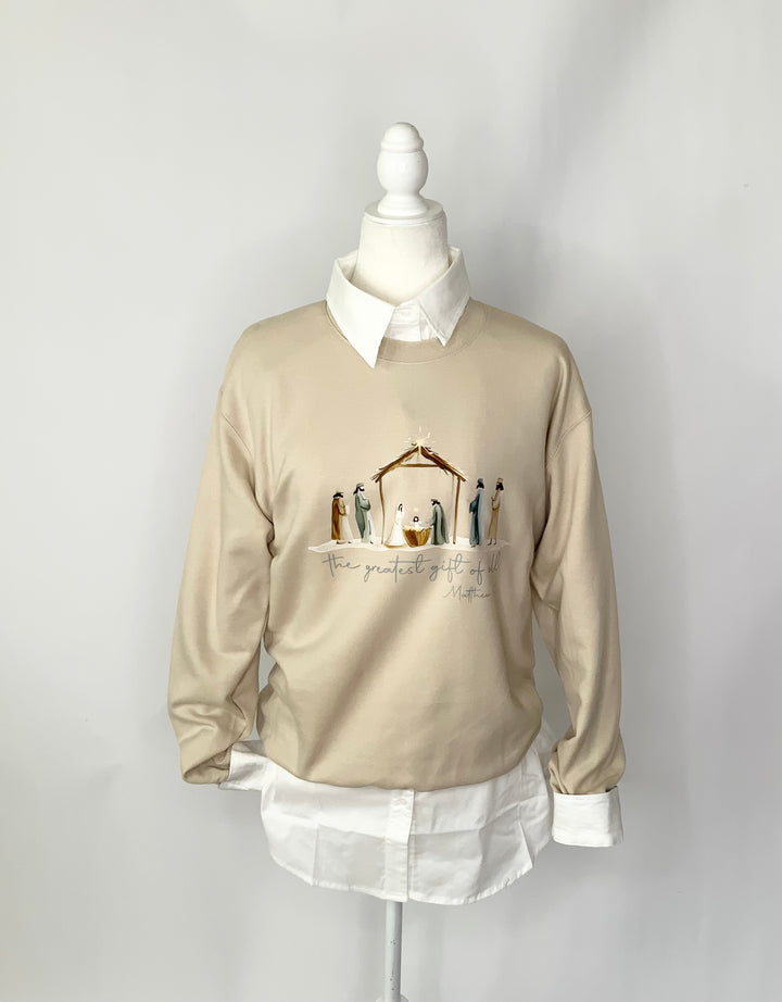 The Greatest Gift Of All Sweatshirt-Tops-Bloom West Boutique-Shop with Bloom West Boutique, Women's Fashion Boutique, Located in Houma, Louisiana