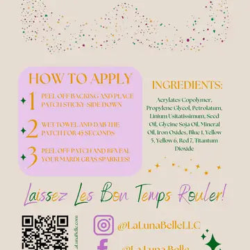 Mardi Gras Face Freckles Pack of 6-Tattoo-La Luna Belle-Shop with Bloom West Boutique, Women's Fashion Boutique, Located in Houma, Louisiana