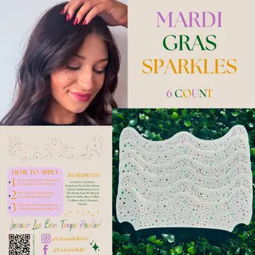 Mardi Gras Face Freckles Pack of 6-Tattoo-La Luna Belle-Shop with Bloom West Boutique, Women's Fashion Boutique, Located in Houma, Louisiana