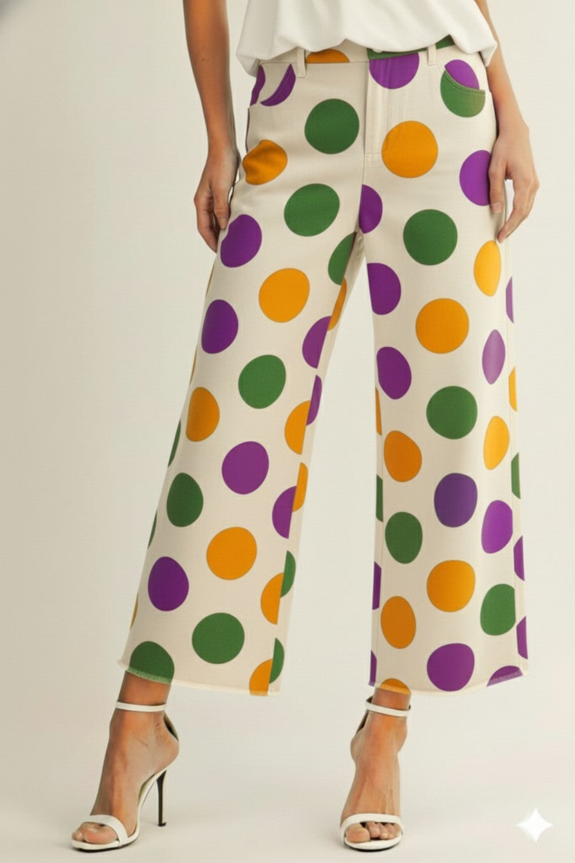 Krewe of Houma Polka Dots Trousers Pants PREORDER-Pants-LovLov-Shop with Bloom West Boutique, Women's Fashion Boutique, Located in Houma, Louisiana