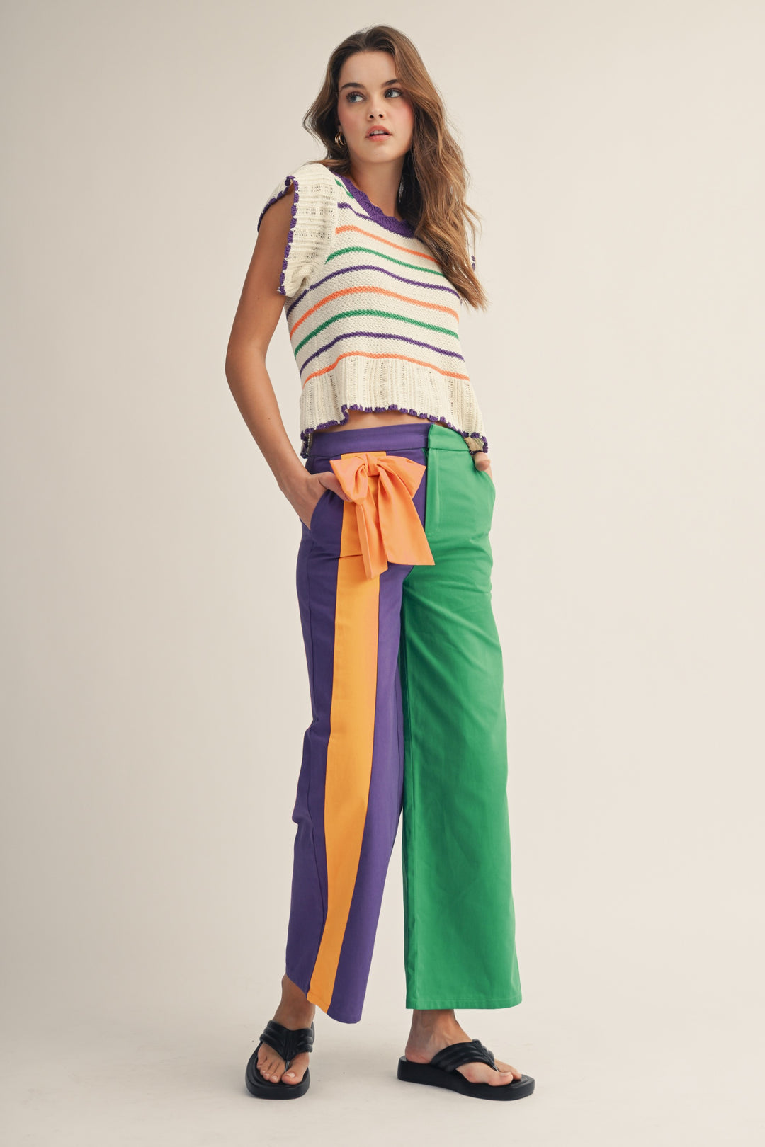 Krewe of Nefertiti Symphony Side Bow Pants PREORDER-Pants-LovLov-Shop with Bloom West Boutique, Women's Fashion Boutique, Located in Houma, Louisiana