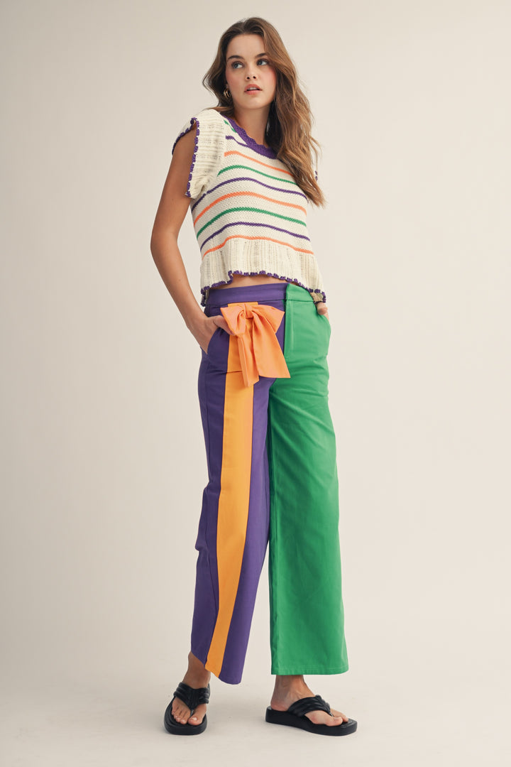 Krewe of Nefertiti Symphony Side Bow Pants PREORDER-Pants-LovLov-Shop with Bloom West Boutique, Women's Fashion Boutique, Located in Houma, Louisiana