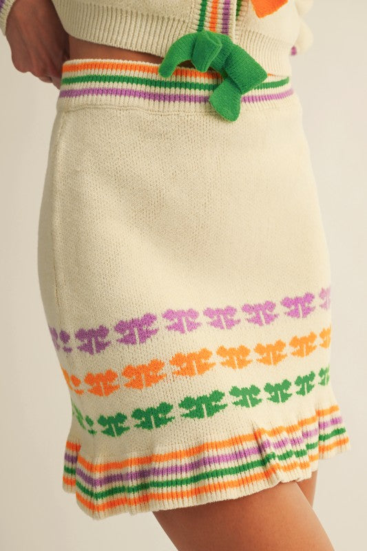 Mardi Gras Parade Of Bows Top And Skirt Set PREORDER-Two Piece Set-LovLov-Shop with Bloom West Boutique, Women's Fashion Boutique, Located in Houma, Louisiana