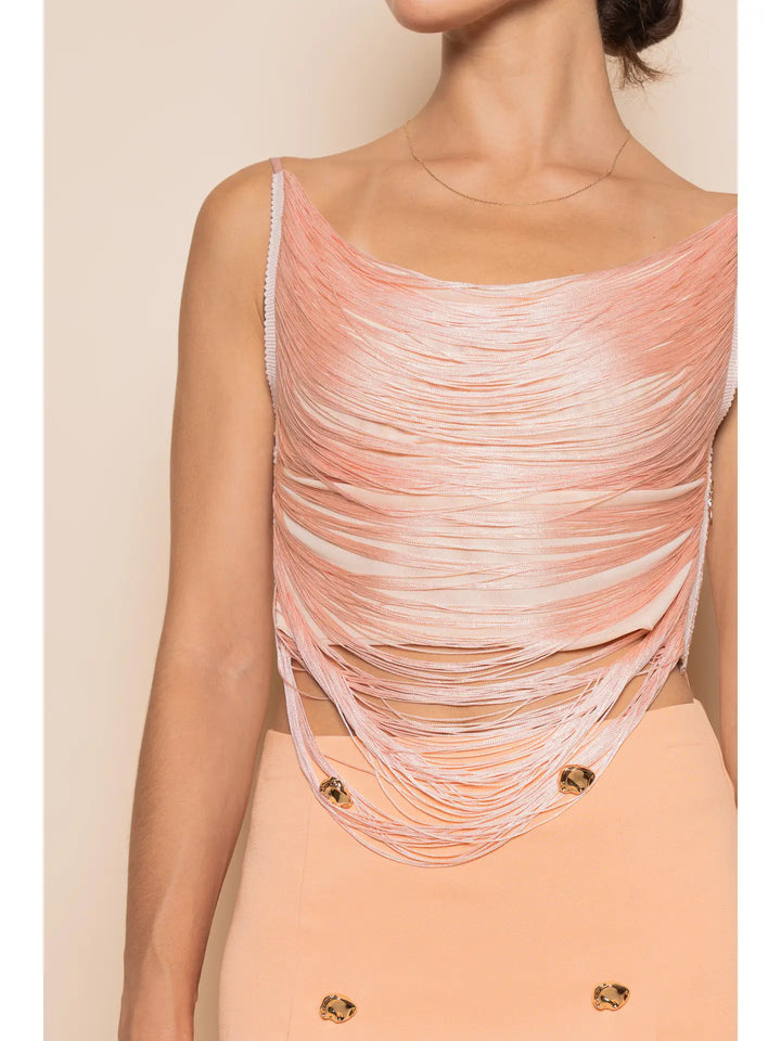 Petal Play Fringe Top-Tops-Fore Collection-Shop with Bloom West Boutique, Women's Fashion Boutique, Located in Houma, Louisiana