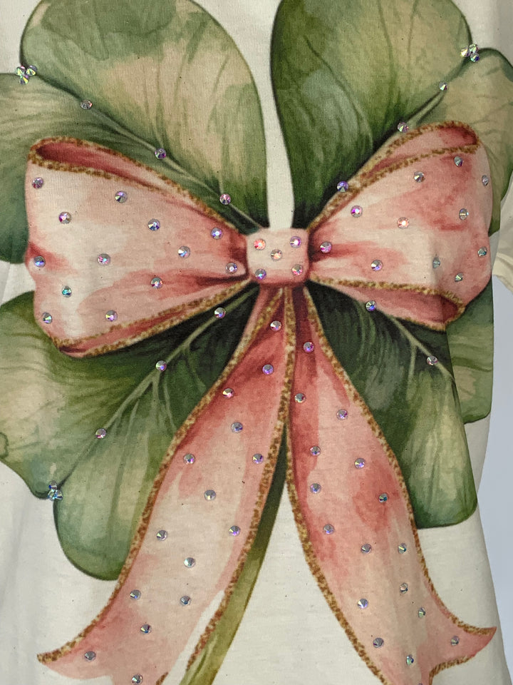 Pretty Lucky Bow Top-Tops-Star Born Design-Shop with Bloom West Boutique, Women's Fashion Boutique, Located in Houma, Louisiana