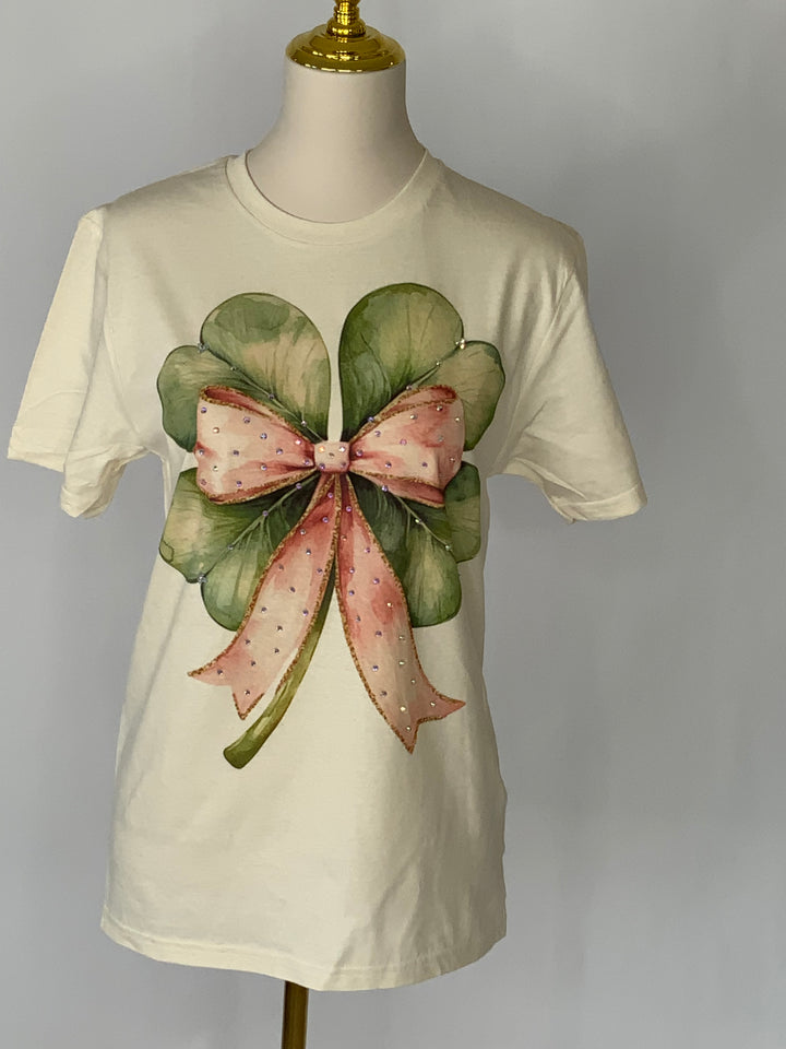 Pretty Lucky Bow Top-Tops-Star Born Design-Shop with Bloom West Boutique, Women's Fashion Boutique, Located in Houma, Louisiana