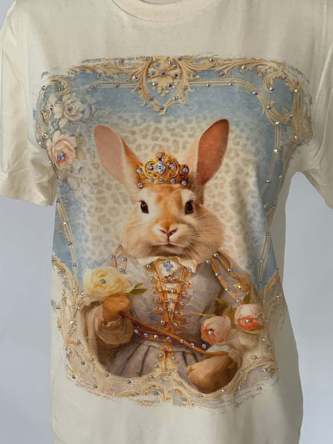 Blush Bunny Royalty Tee-Tops-Star Born Design-Shop with Bloom West Boutique, Women's Fashion Boutique, Located in Houma, Louisiana