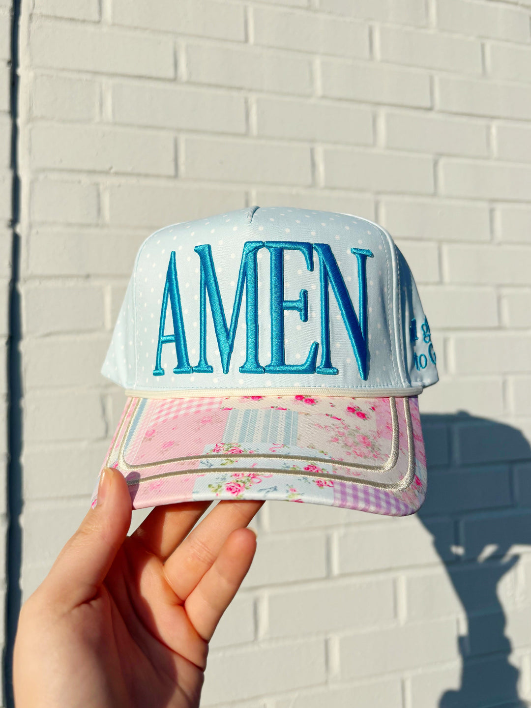 Floral Amen Hat-Hats-Poppy & Pine-Shop with Bloom West Boutique, Women's Fashion Boutique, Located in Houma, Louisiana