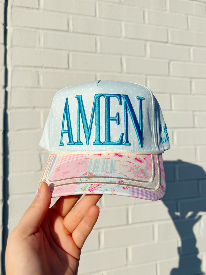 Floral Amen Hat-Hats-Poppy & Pine-Shop with Bloom West Boutique, Women's Fashion Boutique, Located in Houma, Louisiana