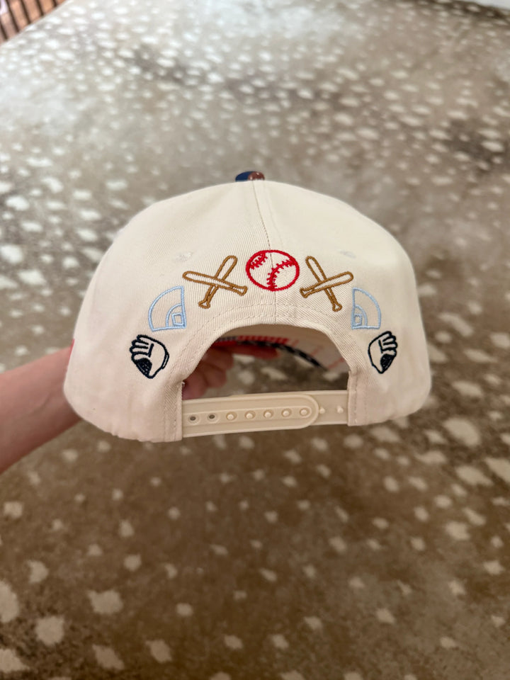 Baseball Laces Patch Bill Hat