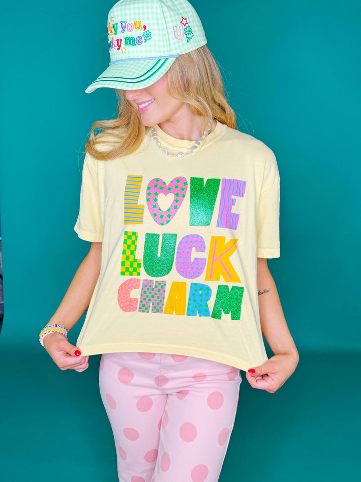 Love Luck Charm Tee-Tops-Poppy & Pine-Shop with Bloom West Boutique, Women's Fashion Boutique, Located in Houma, Louisiana