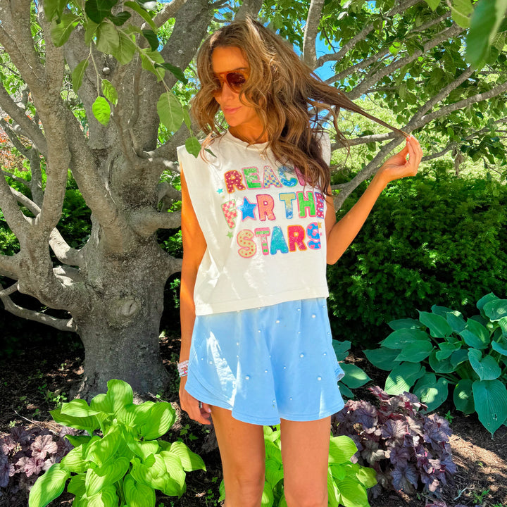 Reach For the Stars Tank-Graphic Tanks-Poppy & Pine-Shop with Bloom West Boutique, Women's Fashion Boutique, Located in Houma, Louisiana