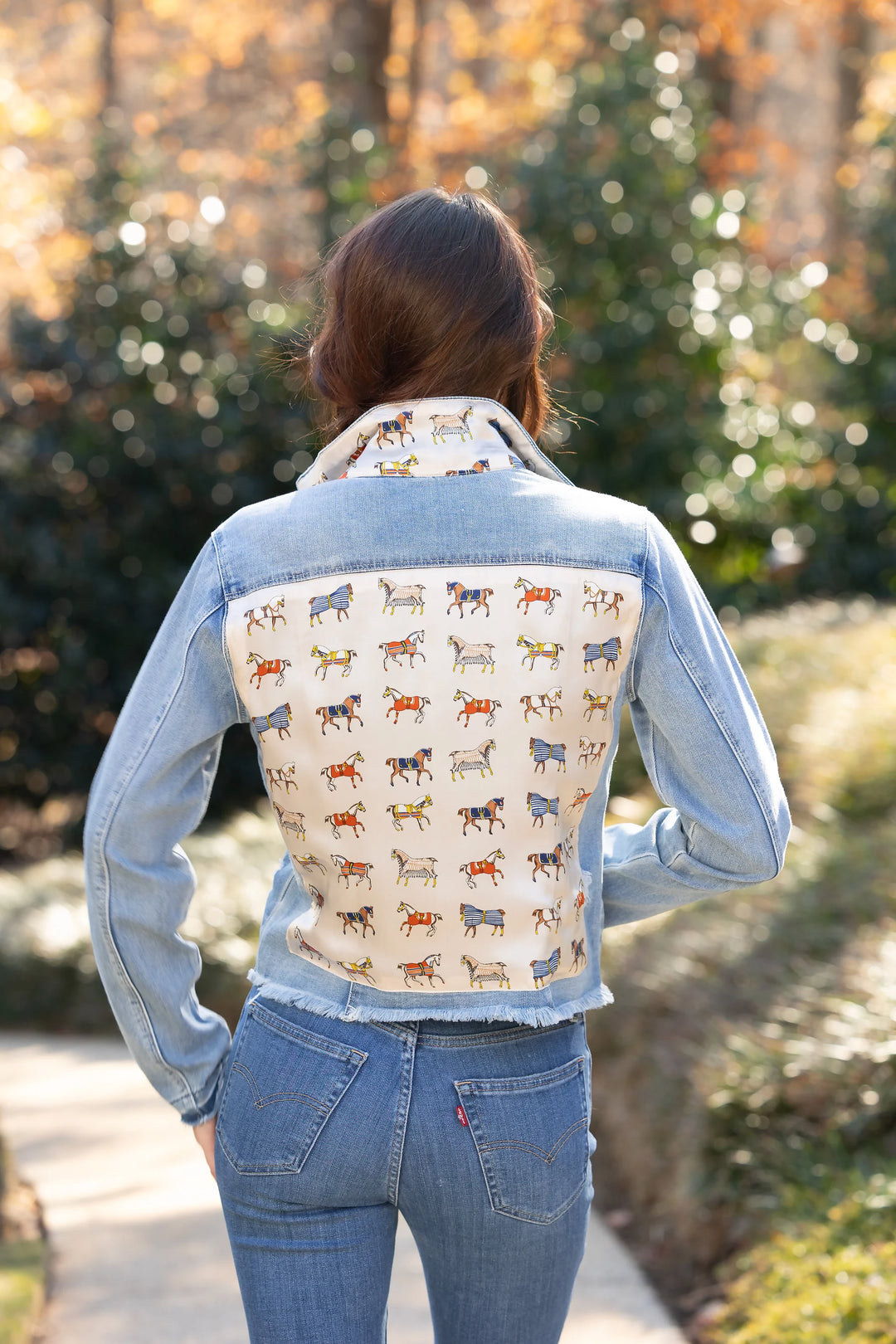 Stacey Bradley Elegance / Pearl White Denim Jacket PRE-ORDER-Denim jacket-Stacey Bradley-Shop with Bloom West Boutique, Women&