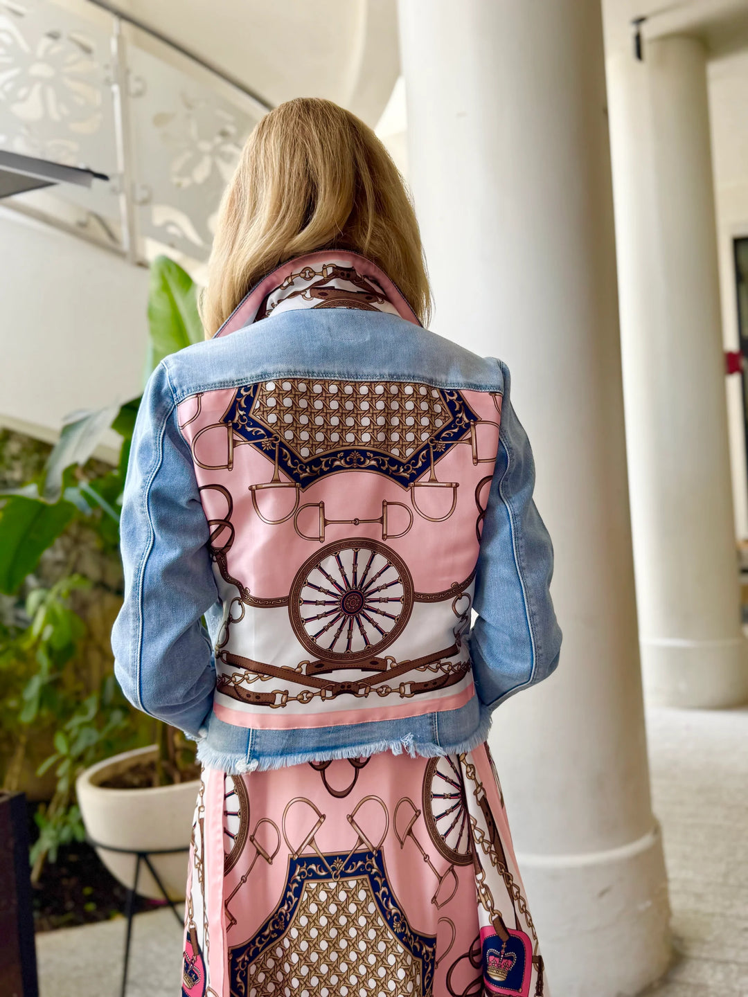 Stacey Bradley The Light Denim Jacket / Blush Bit Pre-Order-Denim jacket-Stacey Bradley-Shop with Bloom West Boutique, Women's Fashion Boutique, Located in Houma, Louisiana