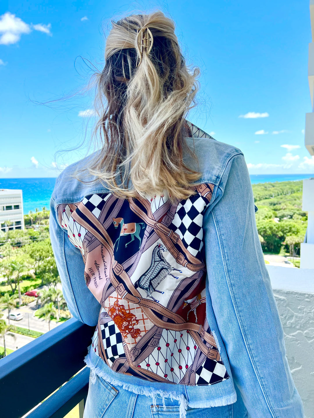 Stacey Bradley The Light Denim Jacket / Designer Horse with Straps Pre-Order