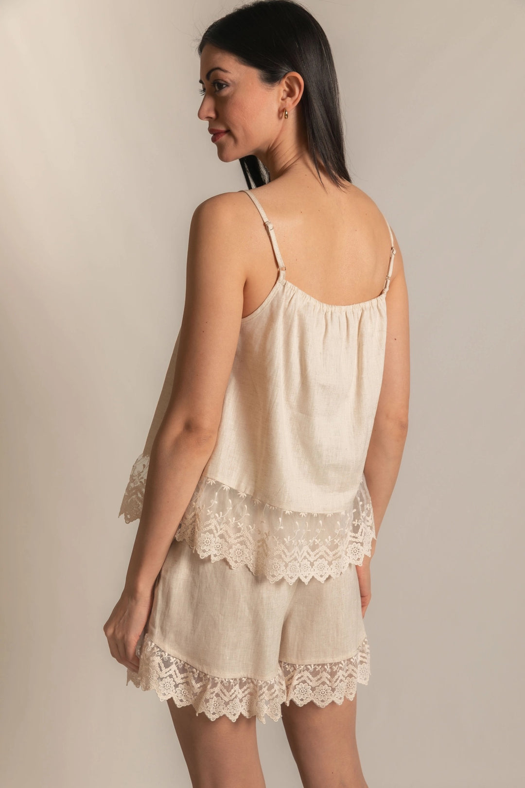 P. Cill Maison Fleur Linen Top