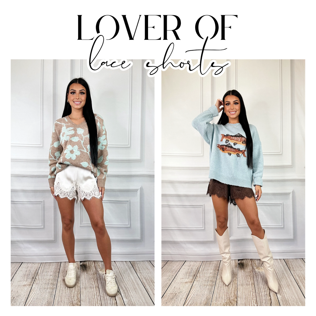 Lover of Lace Shorts | Bloom West Boutique | Houma, LA