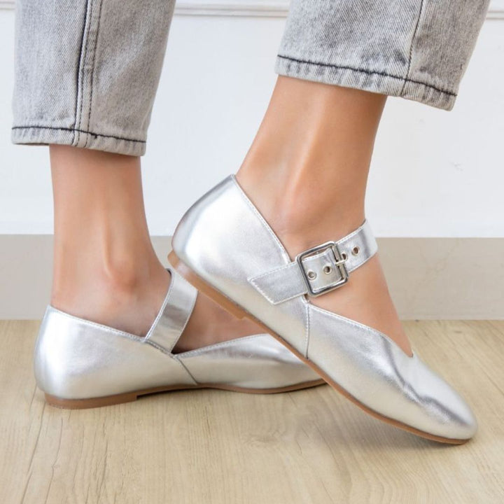 Metalic Women's Maryjane Flat-FLATS-MODAPASSO-Shop with Bloom West Boutique, Women's Fashion Boutique, Located in Houma, Louisiana