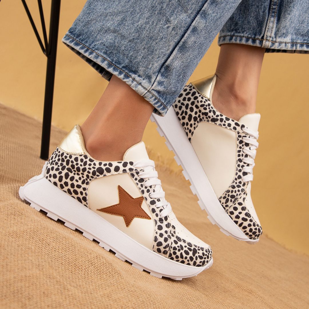 Smith Cute Animal Print Sneakers-SNEAKERS-MODAPASSO-Shop with Bloom West Boutique, Women's Fashion Boutique, Located in Houma, Louisiana