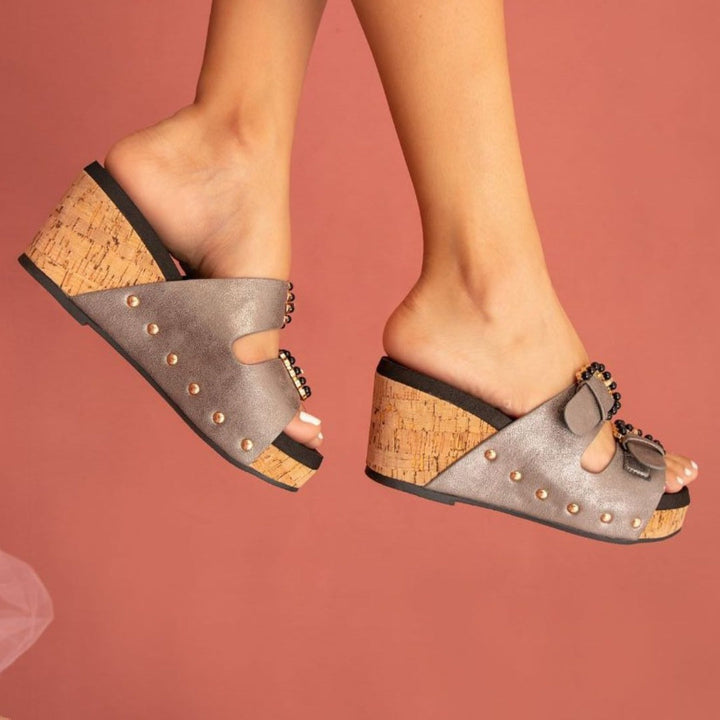 Brianna Women's Cork Design Wedge Platform-WEDGES-MODAPASSO-Shop with Bloom West Boutique, Women's Fashion Boutique, Located in Houma, Louisiana