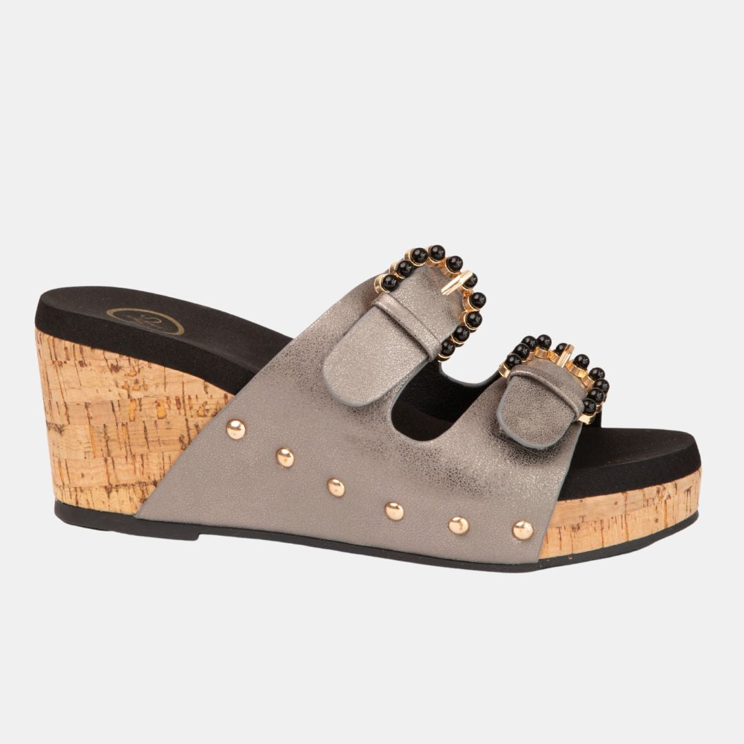 Brianna Women's Cork Design Wedge Platform-WEDGES-MODAPASSO-Shop with Bloom West Boutique, Women's Fashion Boutique, Located in Houma, Louisiana