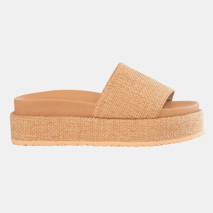 Footbed Platform Slide Sandals-WEDGES-MODAPASSO-Shop with Bloom West Boutique, Women's Fashion Boutique, Located in Houma, Louisiana