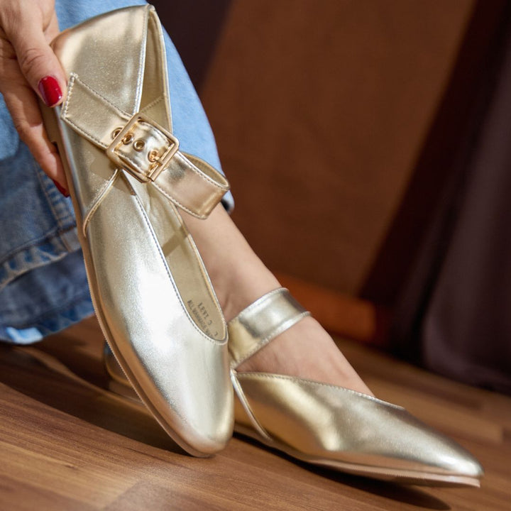Metalic Women's Maryjane Flat-FLATS-MODAPASSO-Shop with Bloom West Boutique, Women's Fashion Boutique, Located in Houma, Louisiana
