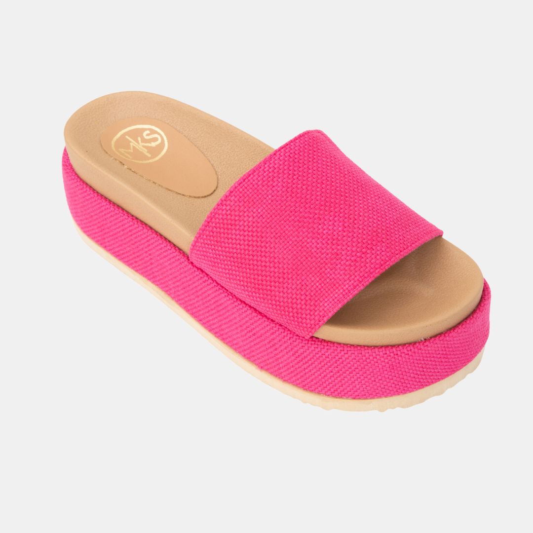 Footbed Platform Slide Sandals-WEDGES-MODAPASSO-Shop with Bloom West Boutique, Women's Fashion Boutique, Located in Houma, Louisiana