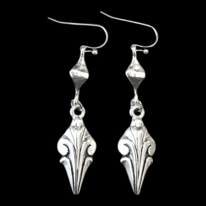 Vintage Reproduction Fleur de Lis Earrings