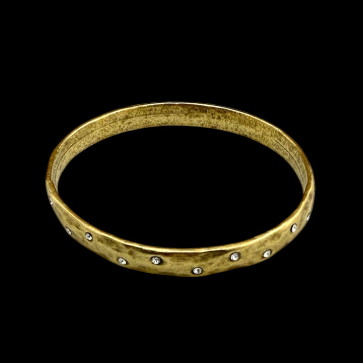 Vintage Gold Plated Bangle with Small Crystals