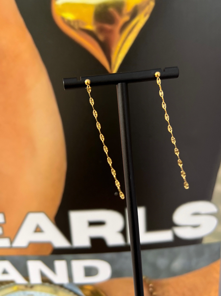 DAINTY CHAIN EARRINGS-Earring-Chansuttpearls-Shop with Bloom West Boutique, Women&