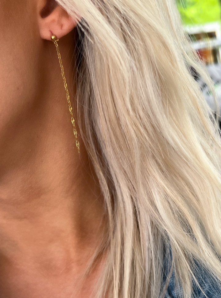 DAINTY CHAIN EARRINGS-Earring-Chansuttpearls-Shop with Bloom West Boutique, Women&