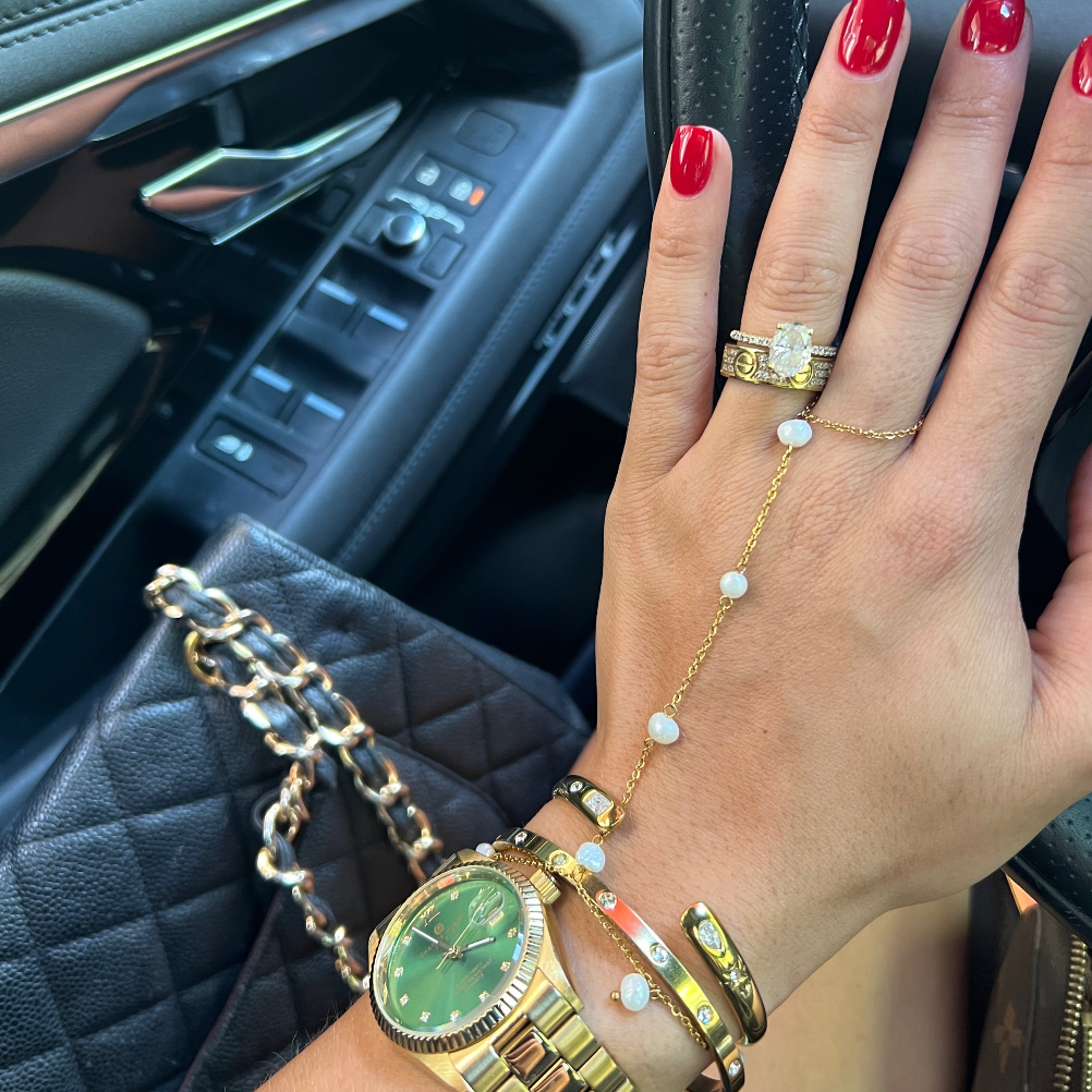 PEARL HAND CHAIN-Bracelet-Chansuttpearls-Shop with Bloom West Boutique, Women&