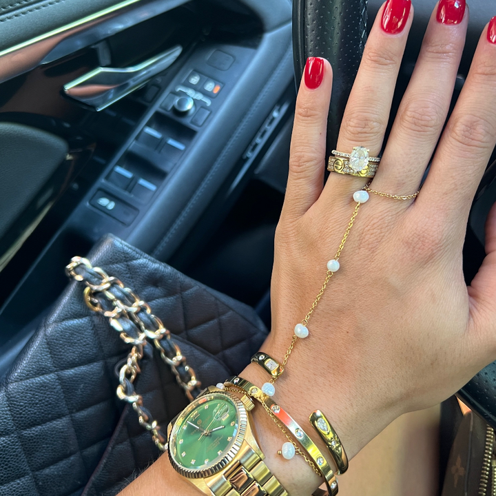 PEARL HAND CHAIN-Bracelet-Chansuttpearls-Shop with Bloom West Boutique, Women&