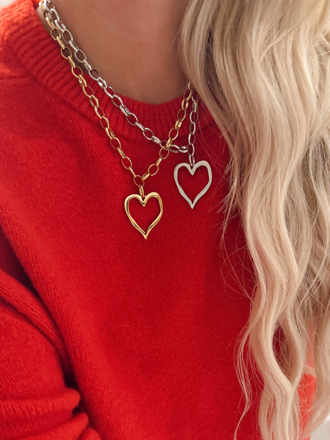 LARGE OPEN HEART NECKLACE-Chansuttpearls-Shop with Bloom West Boutique, Women&