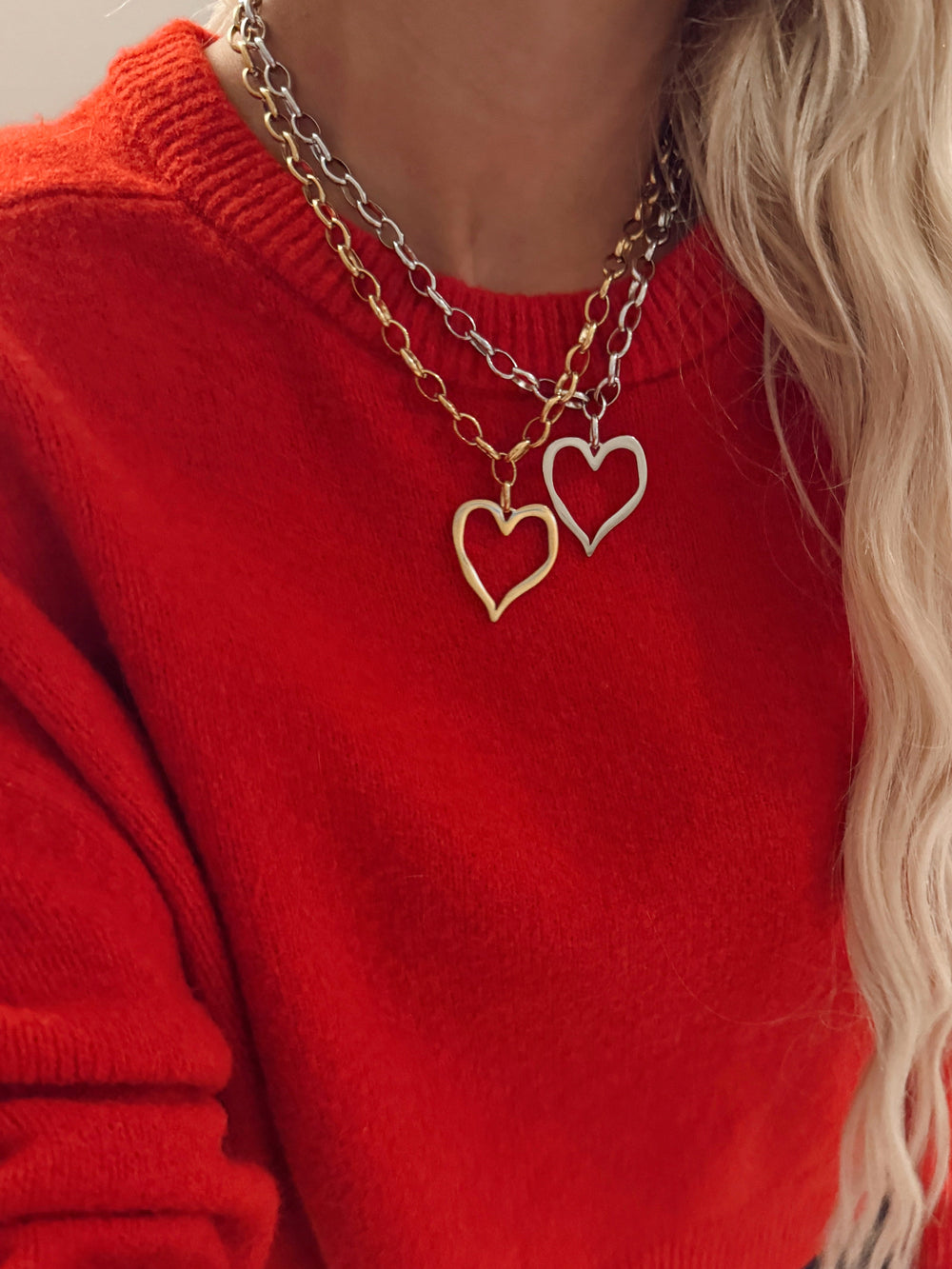 LARGE OPEN HEART NECKLACE-Chansuttpearls-Shop with Bloom West Boutique, Women's Fashion Boutique, Located in Houma, Louisiana