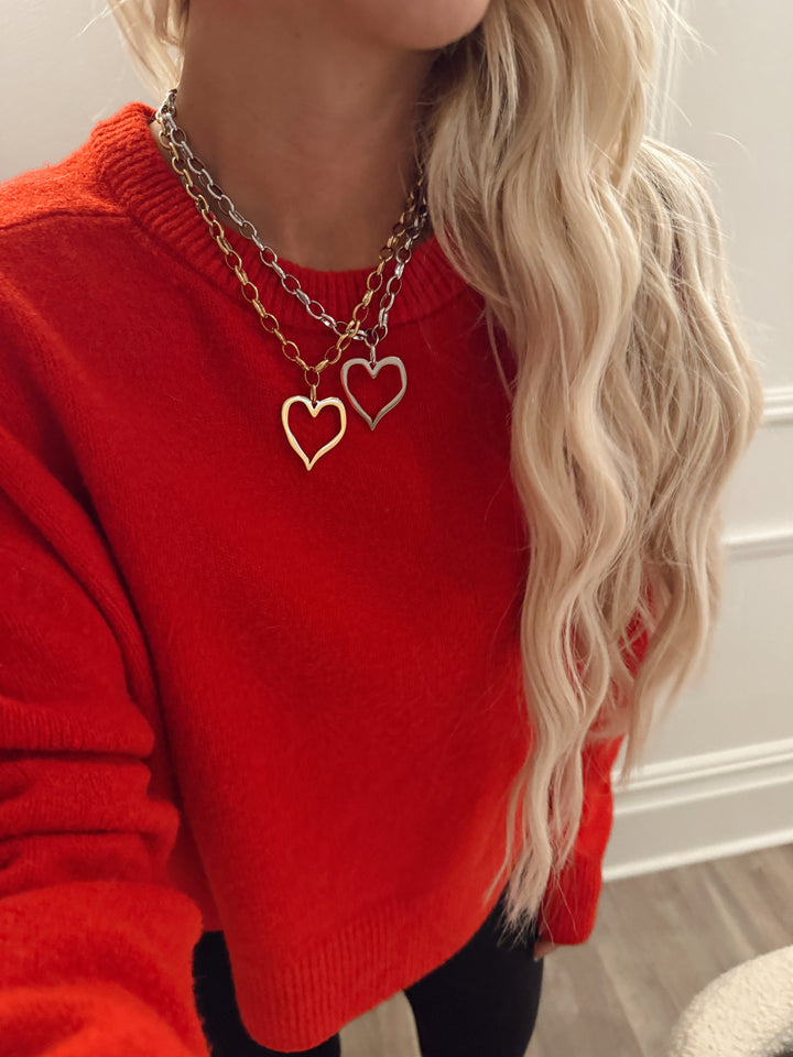 LARGE OPEN HEART NECKLACE-Chansuttpearls-Shop with Bloom West Boutique, Women&