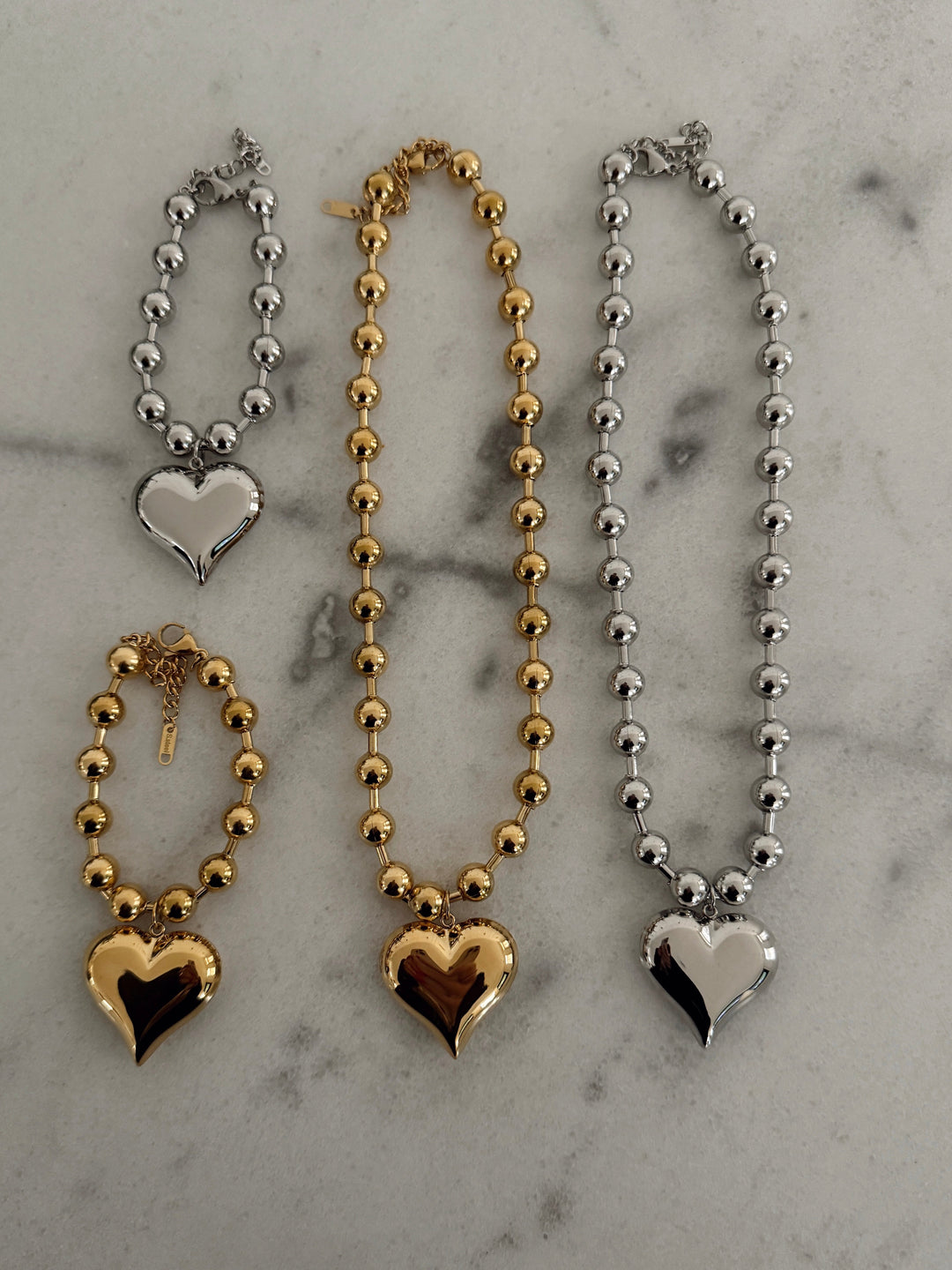 SILVER BUBBLE HEART BRACELET-Chansuttpearls-Shop with Bloom West Boutique, Women&