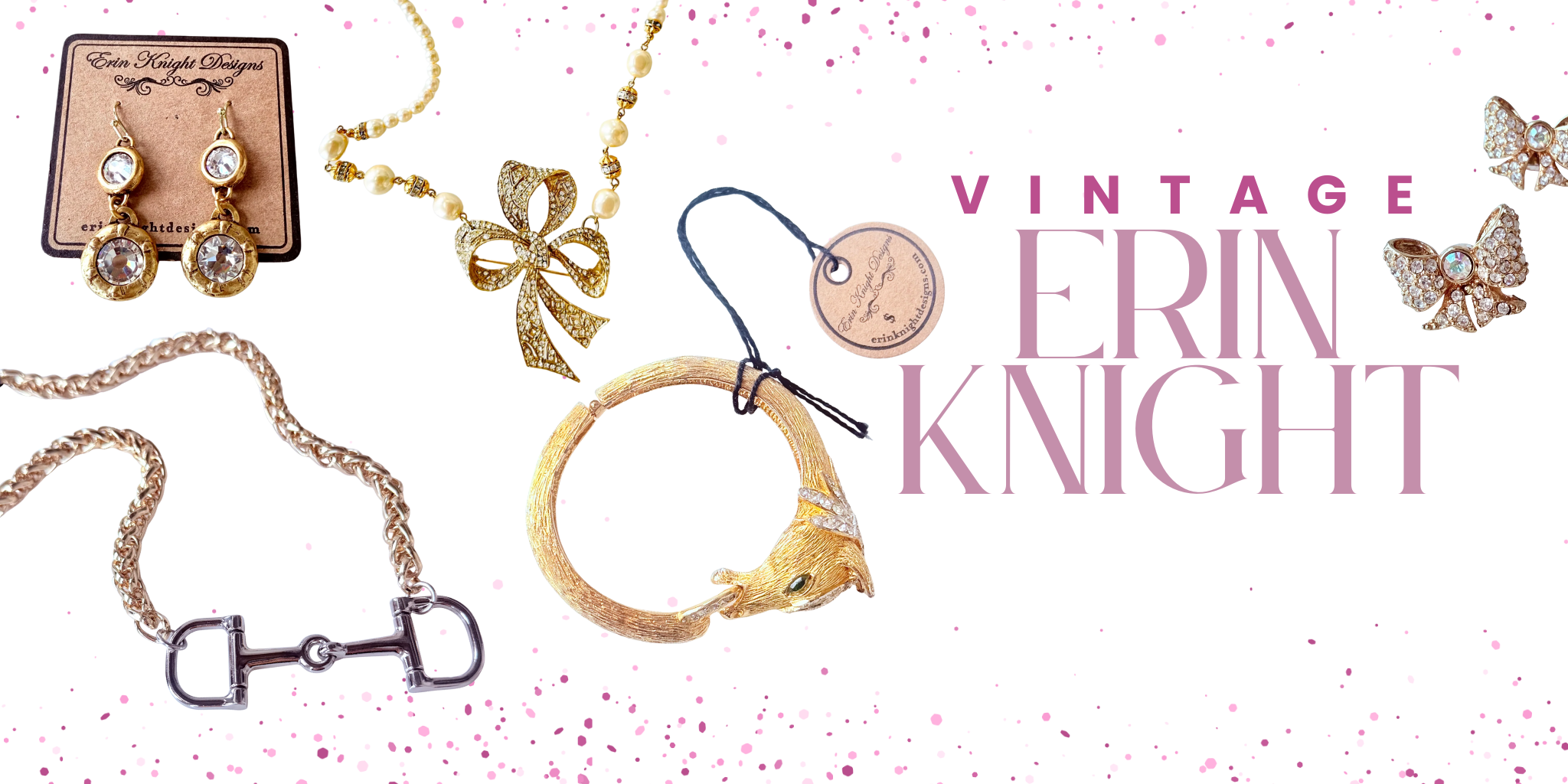 Jewelry set with 'Vintage Erin Knight' branding on a white background | Bloom West Boutique | Houma, LA