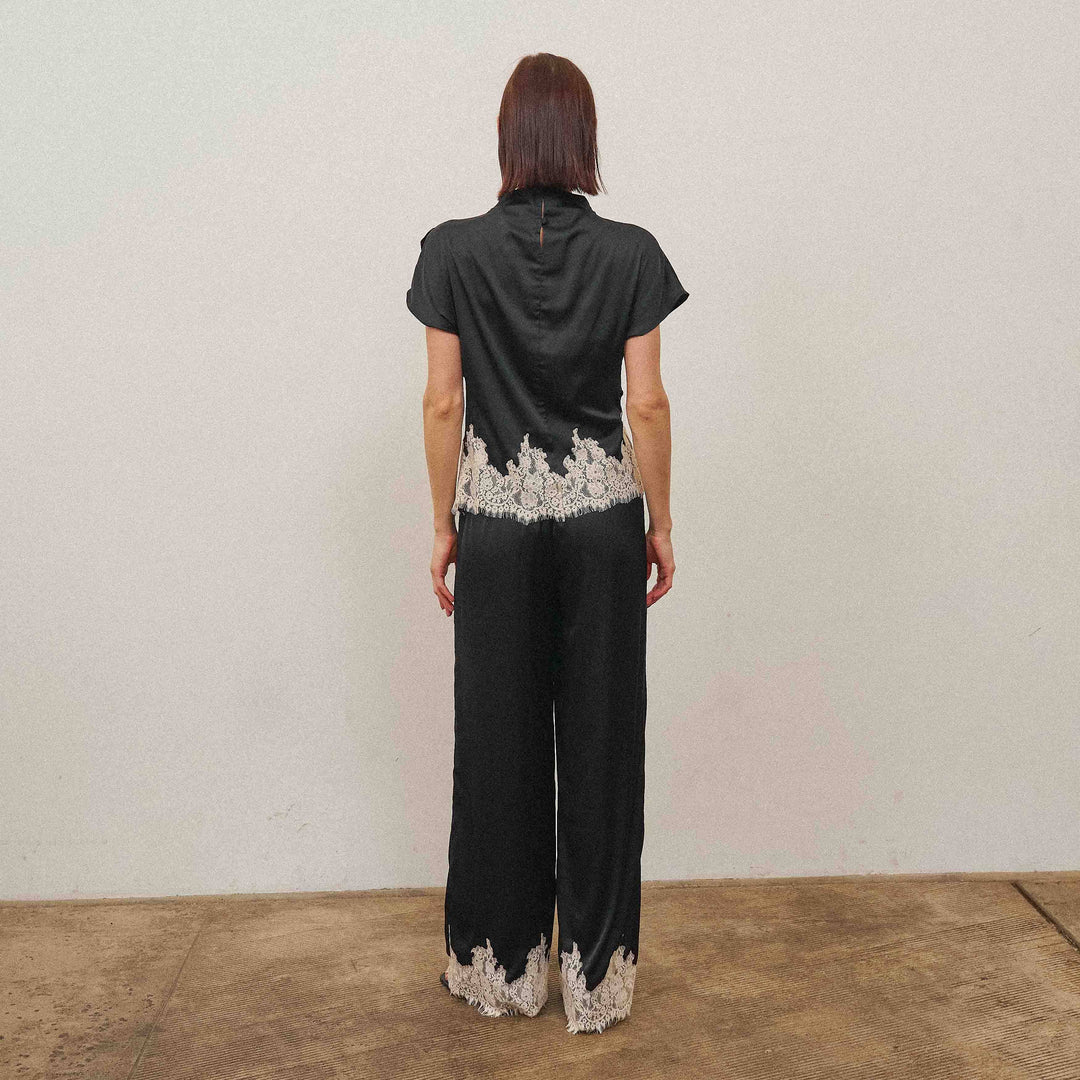 AT3558 Lace satin top-Able-Shop with Bloom West Boutique, Women&