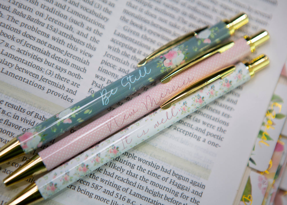 Be Still Bible Study Pens | Christian Pen Set-Accessories-Chosen & Cherished-Shop with Bloom West Boutique, Women's Fashion Boutique, Located in Houma, Louisiana