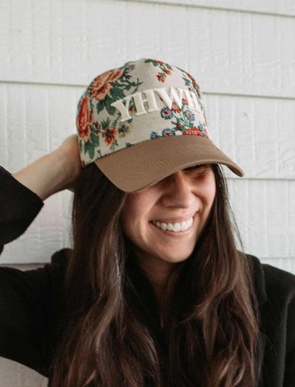 Floral YHWH Hat-Hats-Jenessa Wait-Shop with Bloom West Boutique, Women's Fashion Boutique, Located in Houma, Louisiana