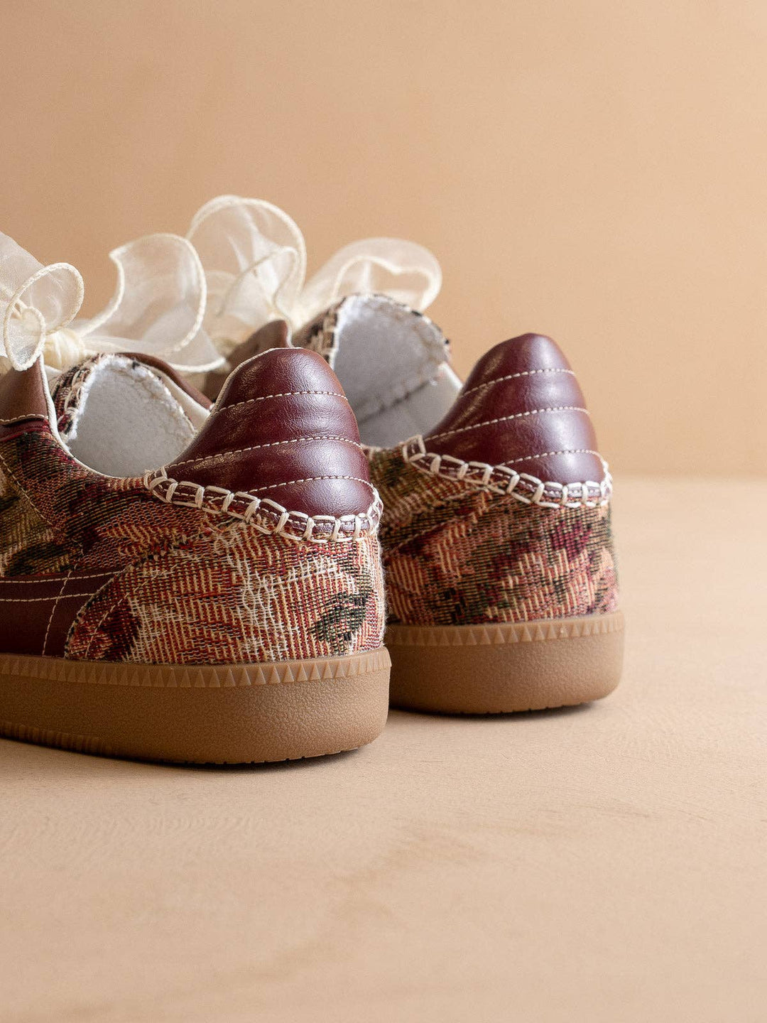 The Dalia | Mauve Tapestry Lace Up Sneaker Preorder-Boots-OASIS SOCIETY-Shop with Bloom West Boutique, Women's Fashion Boutique, Located in Houma, Louisiana